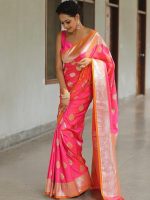 Women’s Banarasi Saree Pure Kanjivaram Silk Saree Soft new ladies 2025 Design Wear Pattu Sarees - Image 4