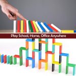 120PC Dominoes Blocks Set Multicolor Wooden Toy Building Indoor Game Toy - Image 5