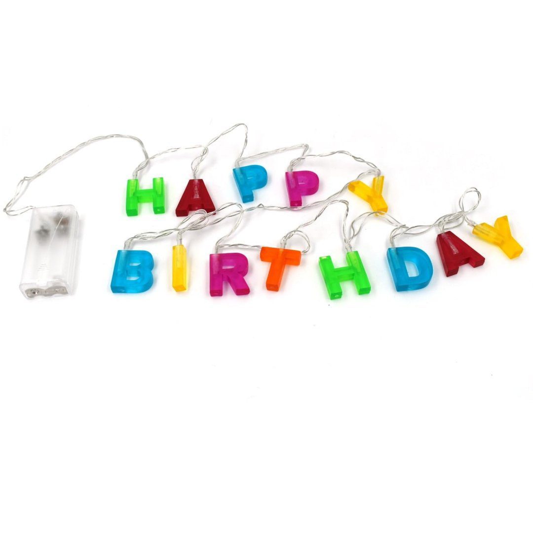 Happy Birthday1 Decoratives Plastic Happy Birthday 13 LED Letter Battery Operated String Lights, Outdoor String Lights (Multicolour) - Image 1
