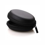Earphone Headphone Carrying Case Pouch Cover for Earphones | Compact Storage for Earphones, Headsets, Pen Drives, SD Cards, Charging Cables | Black (Pack of 1)