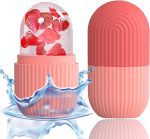 Ice Roller for Face and Eye Facial Massager and Roller Combo (Pink)