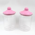 Transparent Kitchen Plastic Container/Jar Set (2 Pcs Set / 1100 ML Approx)