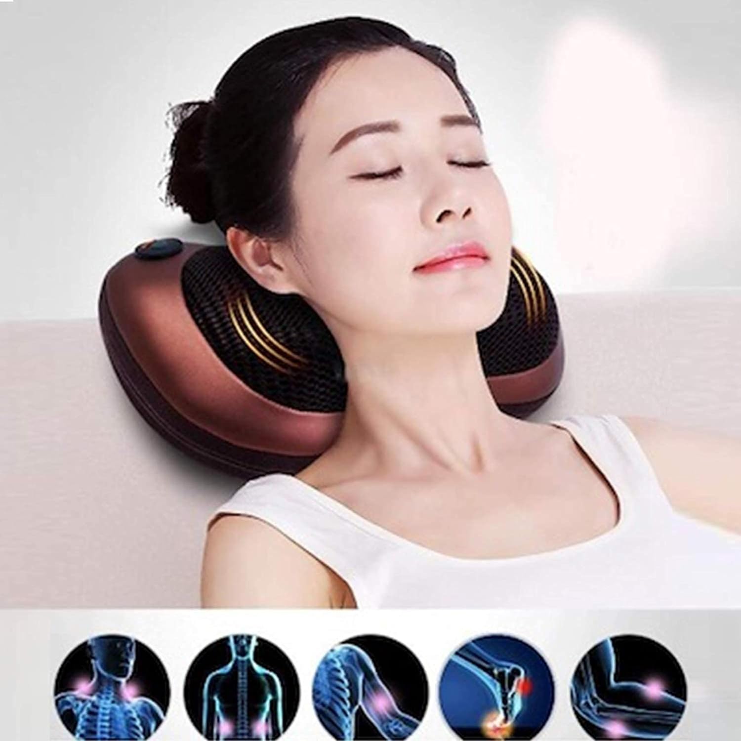 Massage Pillow1 Professional Shiatsu Massage Pillow with Heat – Deep Tissue Neck & Back Massager, Ergonomic Design, Portable Electric Cushion for Home, Office & Travel - Image 1