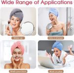 Quick Turban Hair-Drying Absorbent Microfiber Towel/Dry Shower Caps/Bathrobe Hat/Magic Hair Wrap For Women (Multi Color)(Set Of 1) - Image 4