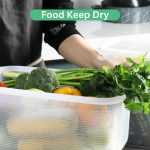 Multipurpose Plastic Food Storage Container Set with Airtight Lids – Transparent Rectangular Boxes for Kitchen Storage, Refrigerator, Fruits, Vegetables, Meal Prep – (Pack of 6) - Image 3