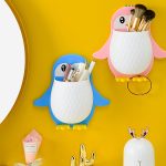 Penguin Storage Box, Adhesive Remote Case, Electric Toothbrushes Holder, Universal Controller Holder, Wall Nightstand, Office Plastic Wall Mount - Image 5