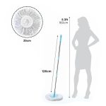 Spin Mop with Bigger Wheels and Plastic Auto Fold Handle for 360 Degree Cleaning - Image 4