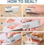 Mini Sealing Machine, Handheld Packet Sealer for Food, Snacks, Chips, Fresh Storage, Plastic Bags Sealing Machine - Image 5