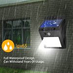 Solar Security LED Night Light for Home Outdoor / Garden Wall (Black) (30-LED Lights) - Image 2