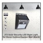 Solar Security LED Night Light for Home Outdoor / Garden Wall (Black) (30-LED Lights) - Image 5
