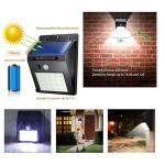 Solar Security LED Night Light for Home Outdoor / Garden Wall (Black) (30-LED Lights) - Image 3