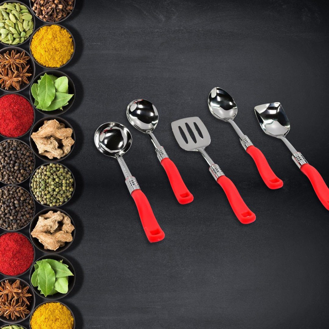 Serving Spoon1 Stainless Steel Serving Spoon Set 5 pcs - Image 1