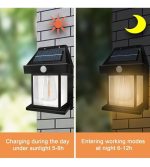 Solar Wall Lights Outdoor, Wireless Auto Chargeable Porch Lights Fixture, Solar Wall Lamp with 3 Modes & Motion Sensor, Waterproof Exterior Lighting with Clear Panel for Front Door - Image 7
