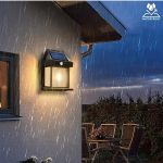 Solar Wall Lights Outdoor, Wireless Auto Chargeable Porch Lights Fixture, Solar Wall Lamp with 3 Modes & Motion Sensor, Waterproof Exterior Lighting with Clear Panel for Front Door - Image 5