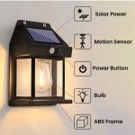 Solar Wall Lights Outdoor, Wireless Auto Chargeable Porch Lights Fixture, Solar Wall Lamp with 3 Modes & Motion Sensor, Waterproof Exterior Lighting with Clear Panel for Front Door - Image 3