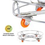 Stainless Steel Gas Cylinder Trolley with Wheels LPG Cylinder Roller Stand Movable Trolley - Image 3