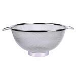 Stainless Steel Colander Strainer Drainer with Handle (Silver)