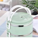 Insulated Stainless Steel Hot Lunch Box, Multi-Layered, Leak-Proof and Travel-Friendly Food Container for Office, School and On-The-Go Meals, Multicolor 3 Layer Lunch Box (Pack of 1) - Image 5