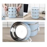 Insulated Stainless Steel Hot Lunch Box, Multi-Layered, Leak-Proof and Travel-Friendly Food Container for Office, School and On-The-Go Meals, Multicolor 3 Layer Lunch Box (Pack of 1) - Image 3