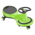 Premium Kids Swing Car with Light & Music for 3 to 5 Years Kids, Magic Twister Ride, Toy Car with Scratch Free PU Wheels, Push Ride on Baby Car, 100 Kgs Weight Capacity, Boy, Girl (Green)