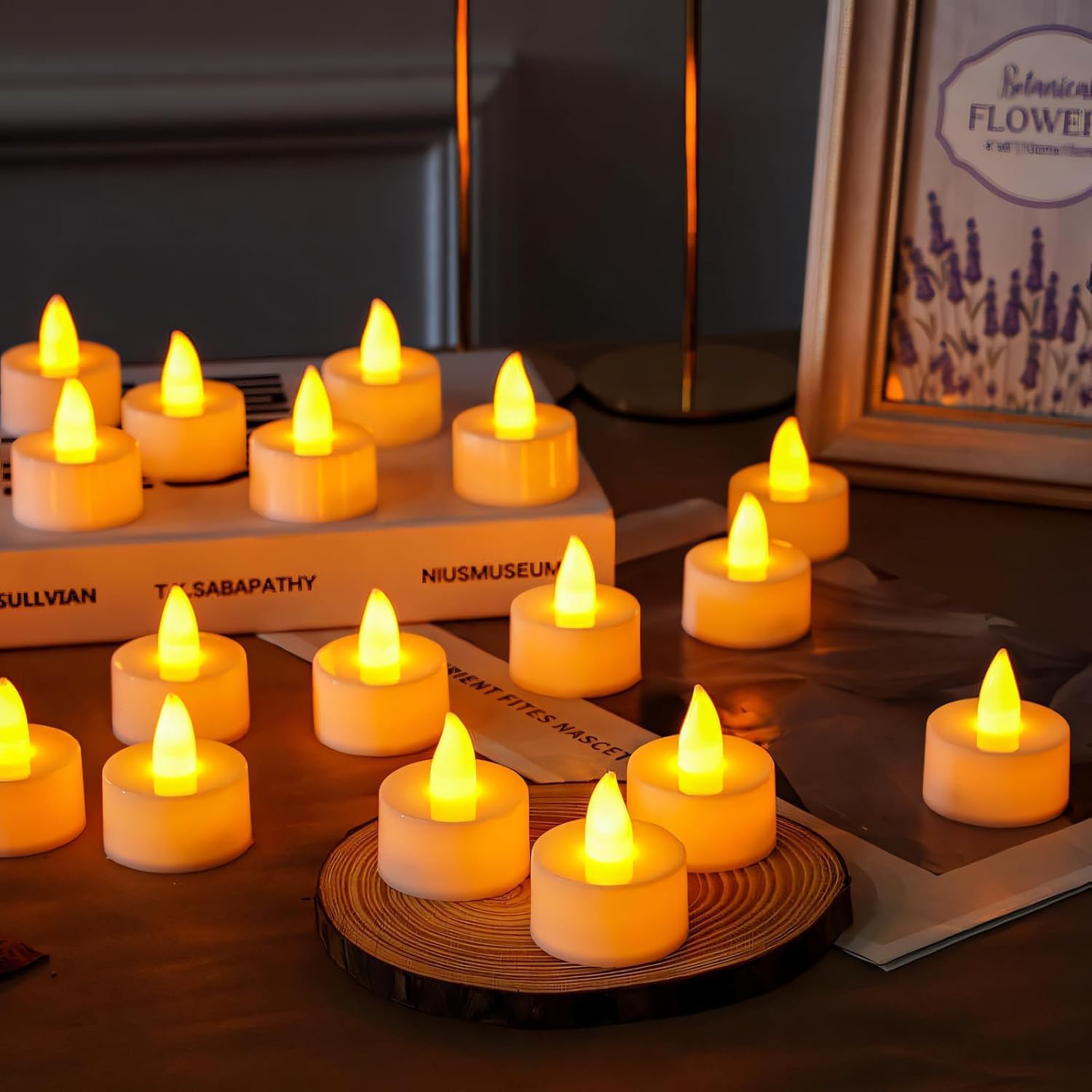 Tea Light1 Flameless & Smokeless Decorative Acrylic led TeaLight Candle for Gifting, Festival, Deepavali, Diwali Decoration, Home Decor, Navratri, Anniversary, Birthday Candles (Pack of 24) - Image 1