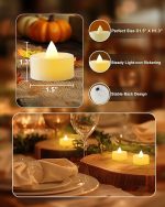 Flameless & Smokeless Decorative Acrylic led TeaLight Candle for Gifting, Festival, Deepavali, Diwali Decoration, Home Decor, Navratri, Anniversary, Birthday Candles (Pack of 24) - Image 4