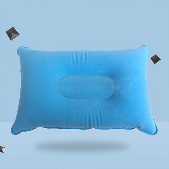 Travel Pillow4 Comfortable Inflating Travel Pillow Ergonomic Inflating Pillow Hammock Pillow Head Rest Support for Travel Office Car Plane Camping Pillow Portable Inflatable Pillow Travel Cushion (34×21 Cm) - Image 4
