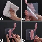 Self Adhesive Wall Hooks, PVC Waterproof Heavy Duty Sticky Plastic Hooks | Hanging Capacity 10 KG Max | Multipurpose No Drilling Home Storage Hook (Pack of 4) - Image 4