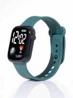 6 Colours Luminous LED Display Fashionable Children Kids Digital Watches Waterproof Sports Square Electronic Led Watch for Kids Boy Baby Girls Digital Watch for Kids - Green