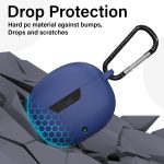 Earphone Case Cover for Boat Airdopes 300 Premium TWS Soft Silicone Skin Case Cover Shock Absorbing Protective Case with Keychain [Front LED Visible] - Blue - Image 4