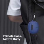 Earphone Case Cover for Boat Airdopes 300 Premium TWS Soft Silicone Skin Case Cover Shock Absorbing Protective Case with Keychain [Front LED Visible] - Blue - Image 3