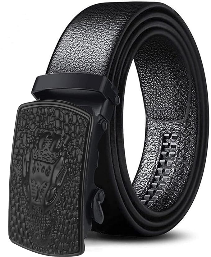 BLACK 71AL1 Men's PU Leather Belt (BLACK 71AL) - Image 1