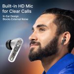 Bassbuds Spark in-Ear TWS Earbuds with Stereo Sound, 40Hrs Playtime, Stereo Calls, Bluetooth V5.3 Headphones with Quick Pairing, Touch Control, Voice Assistant, Type C Charging & IPX5 (Black) - Image 2