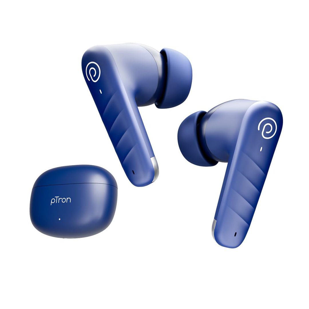 Bassbuds SparkBlue1 Bassbuds Spark in-Ear TWS Earbuds with Stereo Sound, 40Hrs Playtime, Stereo Calls, Bluetooth V5.3 Headphones with Quick Pairing, Touch Control, Voice Assistant, Type C Charging & IPX5 (Blue) - Image 1