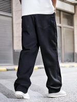 Men's Loose Mid Rise Jeans || Wide Leg Jeans || Jeans || Baggy Jeans (Black) - Image 2