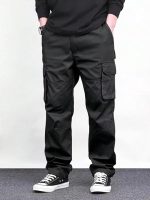 Men Cargo Pants Cotton || Cargos for Men || Cargo Pants (Black) - Image 5