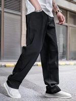 Men's Loose Mid Rise Jeans || Wide Leg Jeans || Jeans || Baggy Jeans (Black) - Image 5