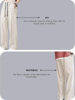 Lycra Track Pants for Men – Stretchable Loose Fit Gym Joggers | Korean Style Workout Pants with Trendy Gym & Streetwear Bottoms with Utility Pockets (Available in Plus Size and Combo Pack of 2,Cream) (Copy) - Image 4