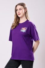 Women's Cotton Blend Oversized Fit Oversized Tshirt | Oversized Tshirt - Pack of 2 (Black & Cream)) - Image 3