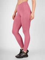 Regular High Waist Stretchable Gym Tights Leggings with Crossover Belt for Women & Girls | Gym Wear/Active Wear Tights Yoga Pants (Blush) - Image 2