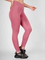 Regular High Waist Stretchable Gym Tights Leggings with Crossover Belt for Women & Girls | Gym Wear/Active Wear Tights Yoga Pants (Blush) - Image 5