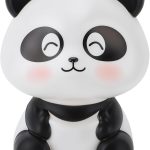 Cute Panda for Car Dashboard 1Pc – Solar-Powered Moving Head Miniature Bobblehead for Cars, Creative Solar Ornament, Lucky Panda Figure, Cartoon Interior Accessory, Desk Decor Showpiece