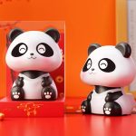 Cute Panda for Car Dashboard 1Pc – Solar-Powered Moving Head Miniature Bobblehead for Cars, Creative Solar Ornament, Lucky Panda Figure, Cartoon Interior Accessory, Desk Decor Showpiece - Image 3