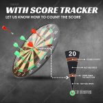 Magnetic Dart Board Set - 13 Inch Wide with 6 Magnetic Darts | Safe Dartboard Target Board Game Set | Score Dartboard Kit Set for Indoor and Outdoor (34 Cm Diameter) - Image 4