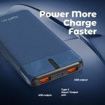 Newly Launched Dynamo Nergy 10000mAh 22.5W Fast Charging Power Bank, Supports VOOC/Wrap/Dash USB Charging, 20W PD Fast Charging, 3 Outputs, 1 Input & Multiple Layers of Protection (Blue) - Image 4
