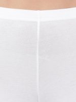 Women's High Coverage Super Combed Cotton Elastane Stretch Mid Waist Shorties with Concealed Waistband (White) - Image 3