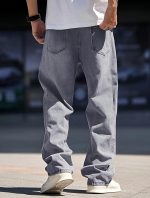 Men Jeans || Baggy Fit Jean's for Man || Loose Fit High Rise Denim || Stretchable Casual Wear Jeans (Grey) - Image 2