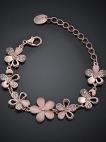 Jewellery Bracelets for Women Stylish Rose Gold Plated Crystal Bracelet Bangle Jewellery for Girls and Women - Image 4