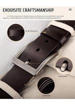 Formal/Casual Black Color Genuine Leather Belts For Men (Length- 46 inches||40MM||BL-042-BLK) (BLACK) - Image 2