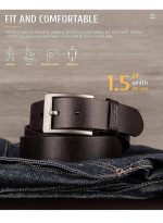 Formal/Casual Black Color Genuine Leather Belts For Men (Length- 46 inches||40MM||BL-042-BLK) (BLACK) - Image 6